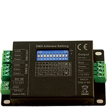 LED Dimmer RC8 3x24W/3x48W DMX till Analog