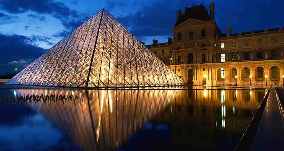 Louvren med LED belysning