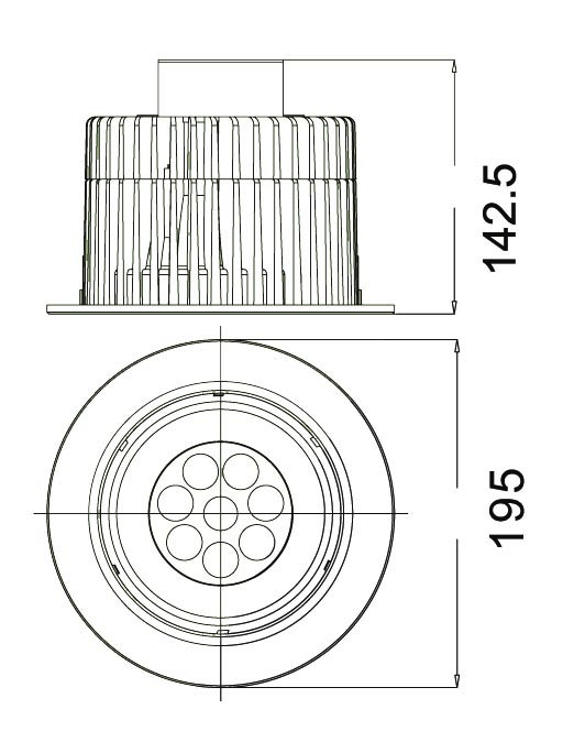 LED Downlight K1052 8x3W